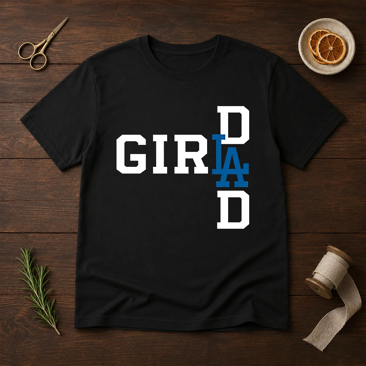 Pretty Los Angeles Dodgers LA Girl Dad Shirt