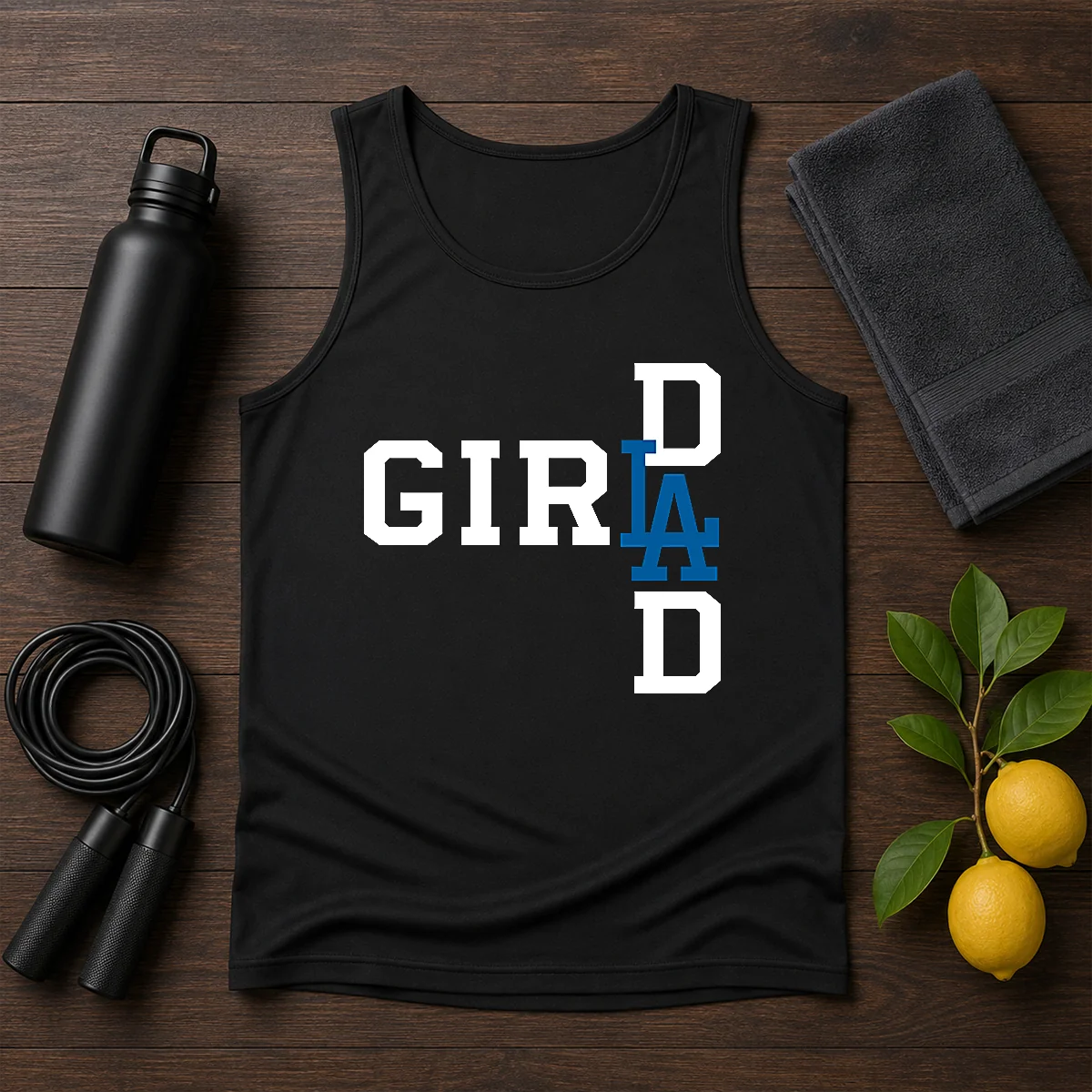 Pretty Los Angeles Dodgers LA Girl Dad Shirt - Image 3