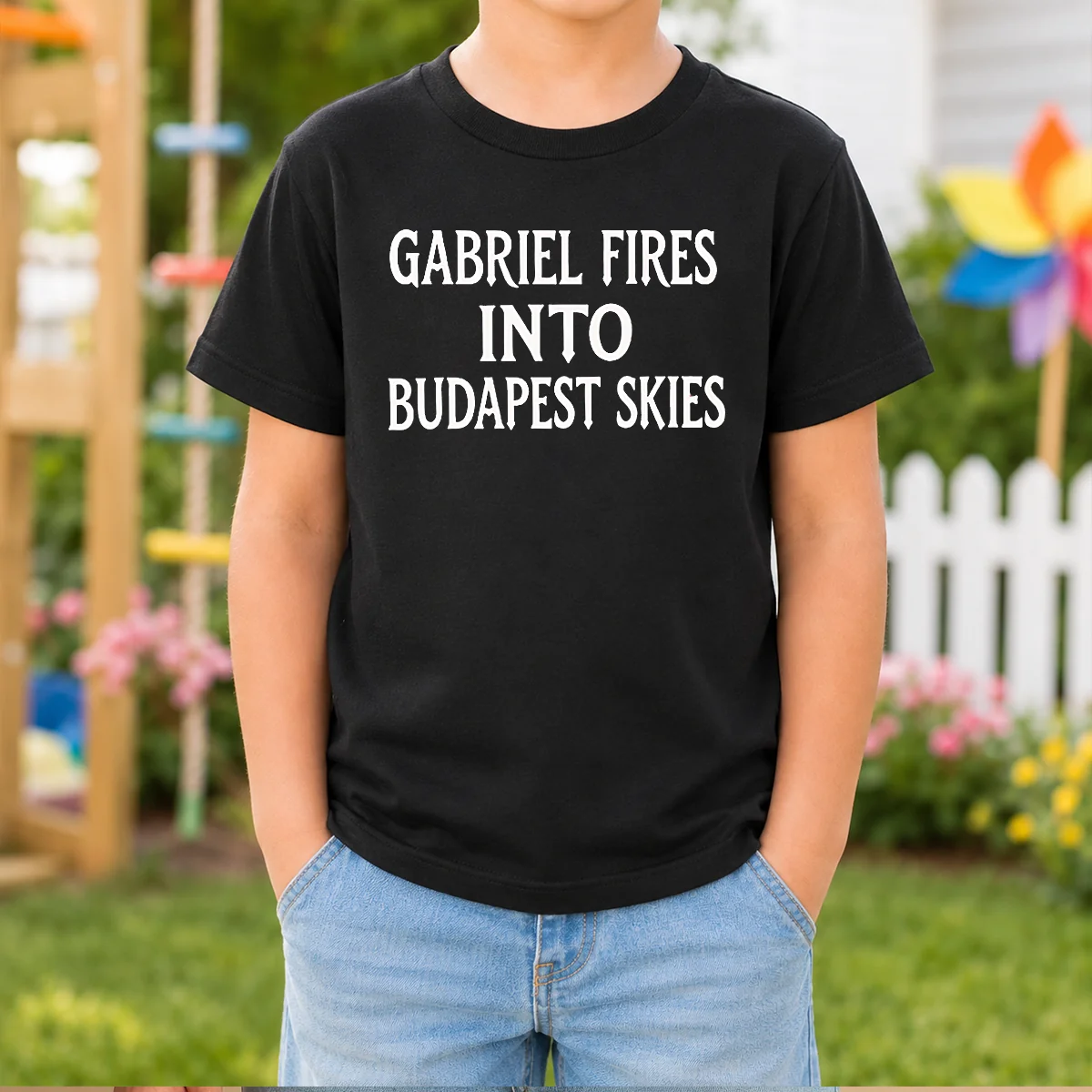 Top Gabriel Fires Into Budapest Skies Quote Shirt - Image 9