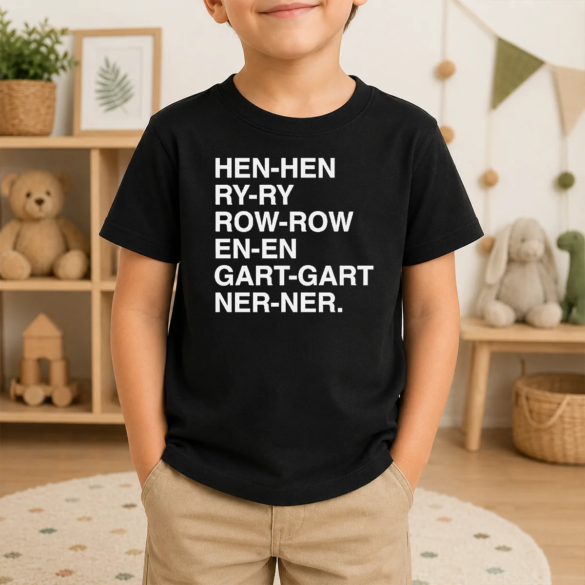Hot Good Henry Gardener Stutter Text Typography Shirt - Image 9