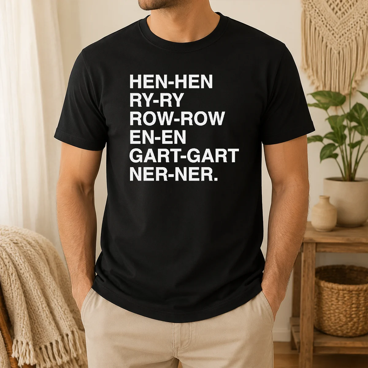 Hot Good Henry Gardener Stutter Text Typography Shirt