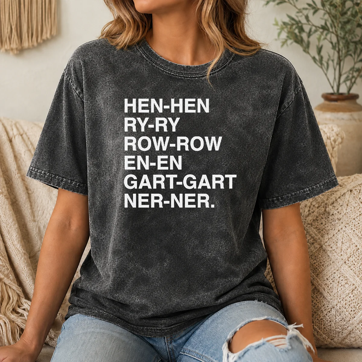Hot Good Henry Gardener Stutter Text Typography Shirt - Image 8
