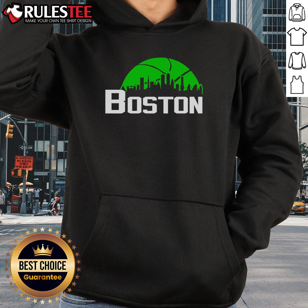 Official Boston Celtics Cityscape Skyline Style 2025 T-Shirt - Image 2