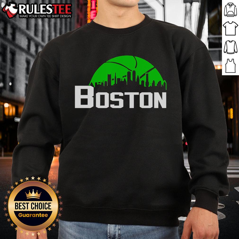 Official Boston Celtics Cityscape Skyline Style 2025 T-Shirt - Image 5