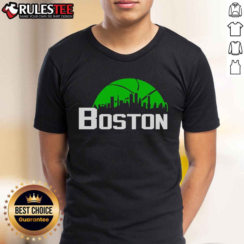 Official Boston Celtics Cityscape Skyline Style 2025 T-Shirt