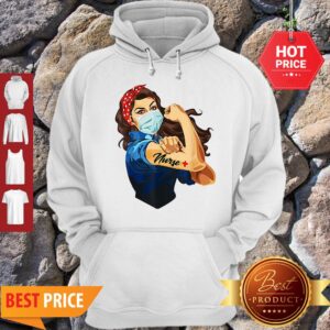 Alternative view of Cute Strong Woman Tattoos Nurse Covid-19 Shirt