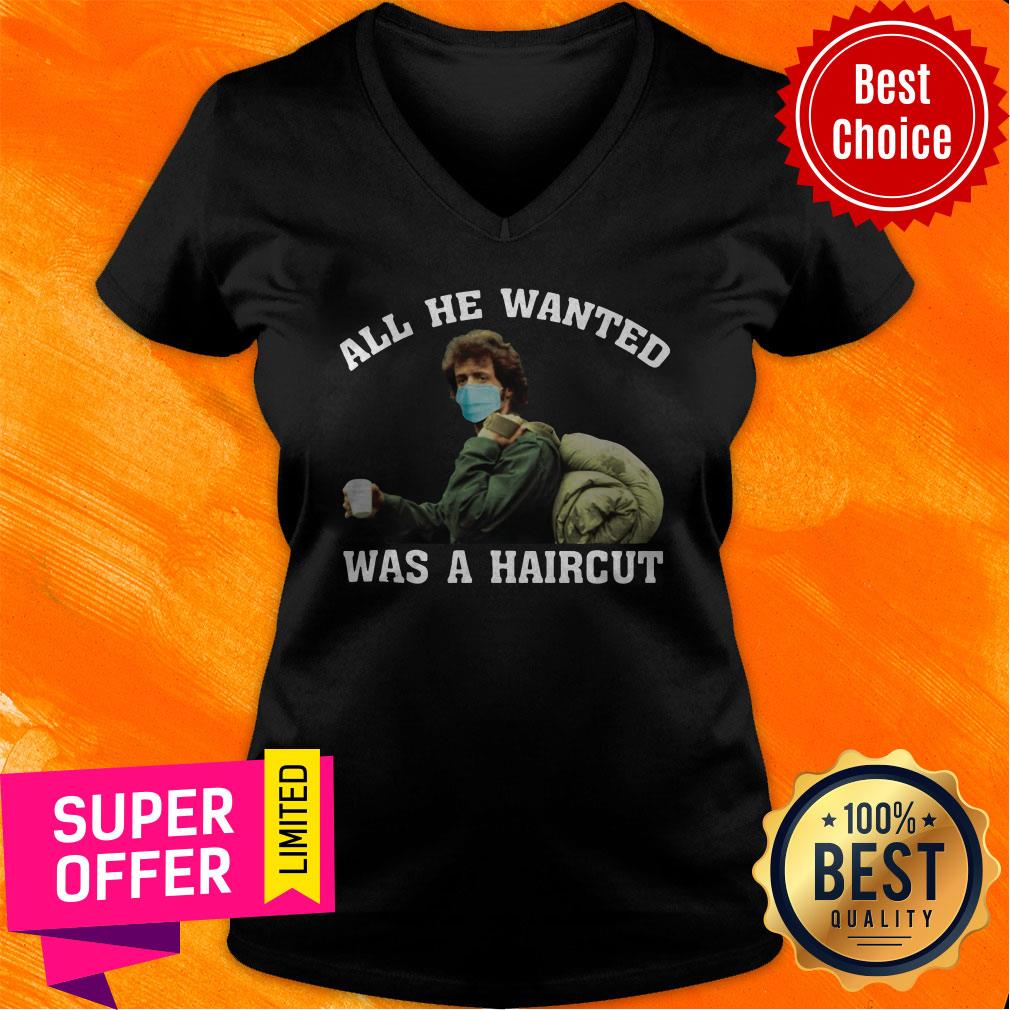Top First Blood Rambo Face Mask All He Wanted Was A Haircut Shirt - Image 4