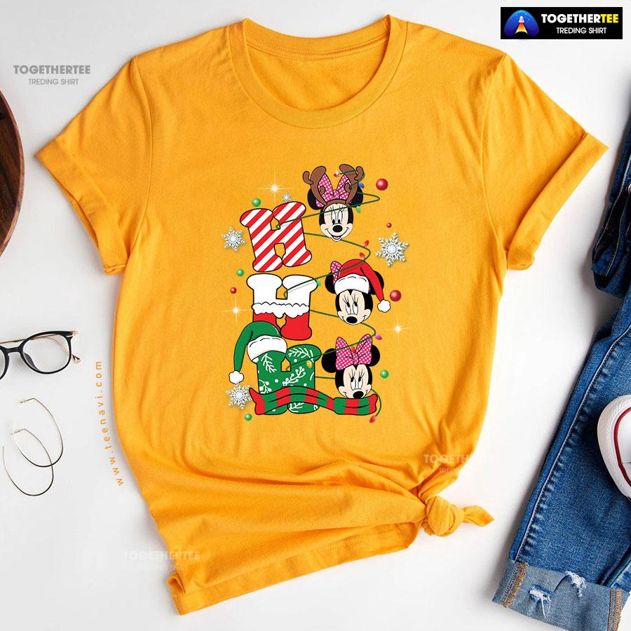 Disney Minnie Mouse Ho Ho Ho Gorgeous Christmas Ornament T-Shirt - Image 11
