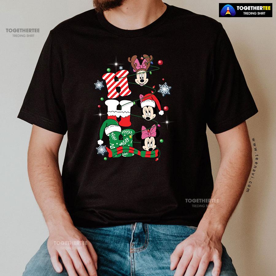 Disney Minnie Mouse Ho Ho Ho Gorgeous Christmas Ornament T-Shirt - Image 2