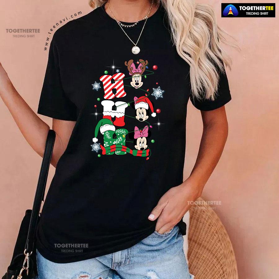 Disney Minnie Mouse Ho Ho Ho Gorgeous Christmas Ornament T-Shirt - Image 3