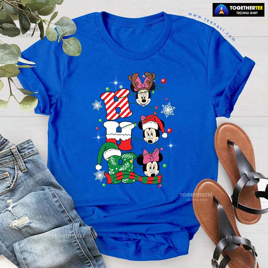 Disney Minnie Mouse Ho Ho Ho Gorgeous Christmas Ornament T-Shirt - Image 6