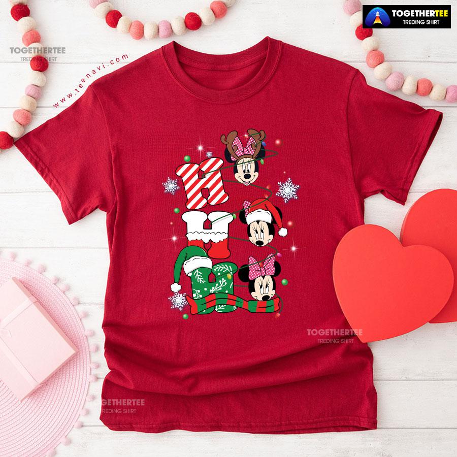 Disney Minnie Mouse Ho Ho Ho Gorgeous Christmas Ornament T-Shirt - Image 8