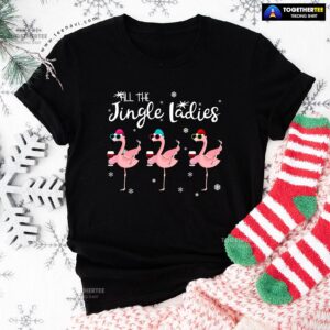 Alternative view of Flamingo All The Jingle Ladies T-Shirt