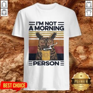 Love Owl Drink Coffee Im Not A Morning Person Shirt