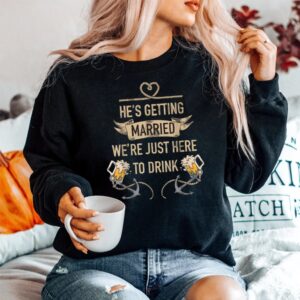 Alternative view of Hes Getting Married Funny Groomsmen Bachelor Party Shirt