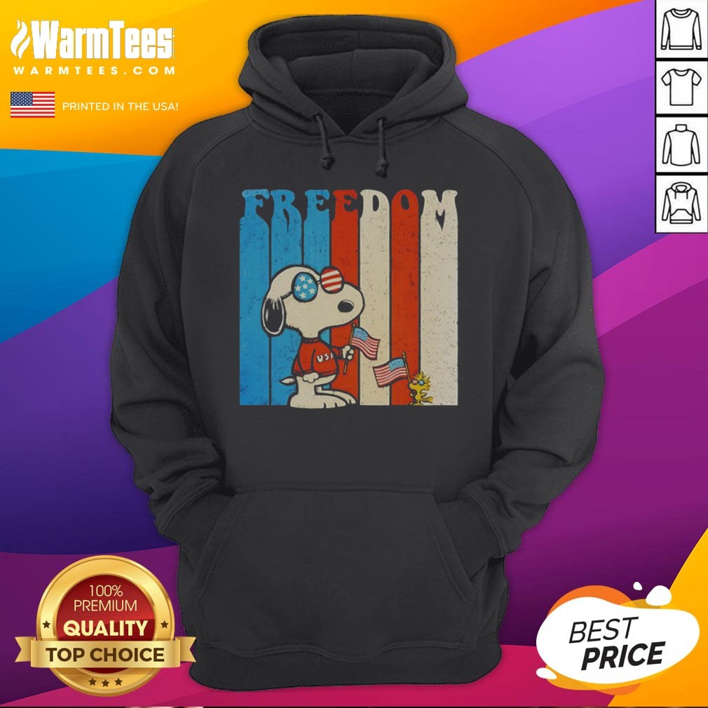 Awesome Snoopy And Woodstock Peanuts Freedom USA 250th Anniversary Shirt - Image 3