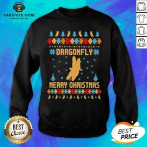 Alternative view of Nice Dragonfly Merry Ugly Christmas Shirt