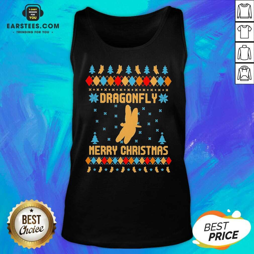 Nice Dragonfly Merry Ugly Christmas Shirt - Image 4