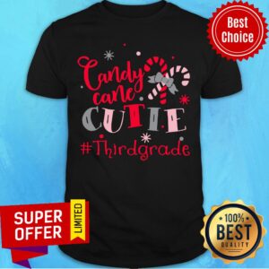 Premium Candy Cane Cutie Third Grade Christmas Shirt