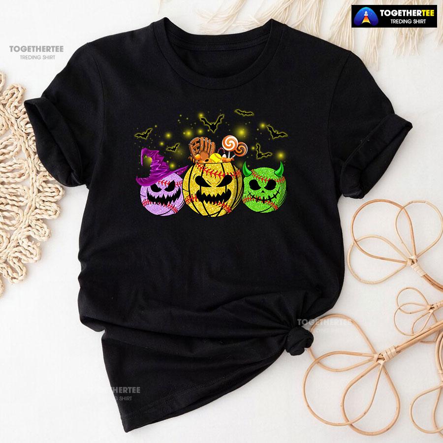Softball Ball In Halloween Costumes For Halloween T-Shirt