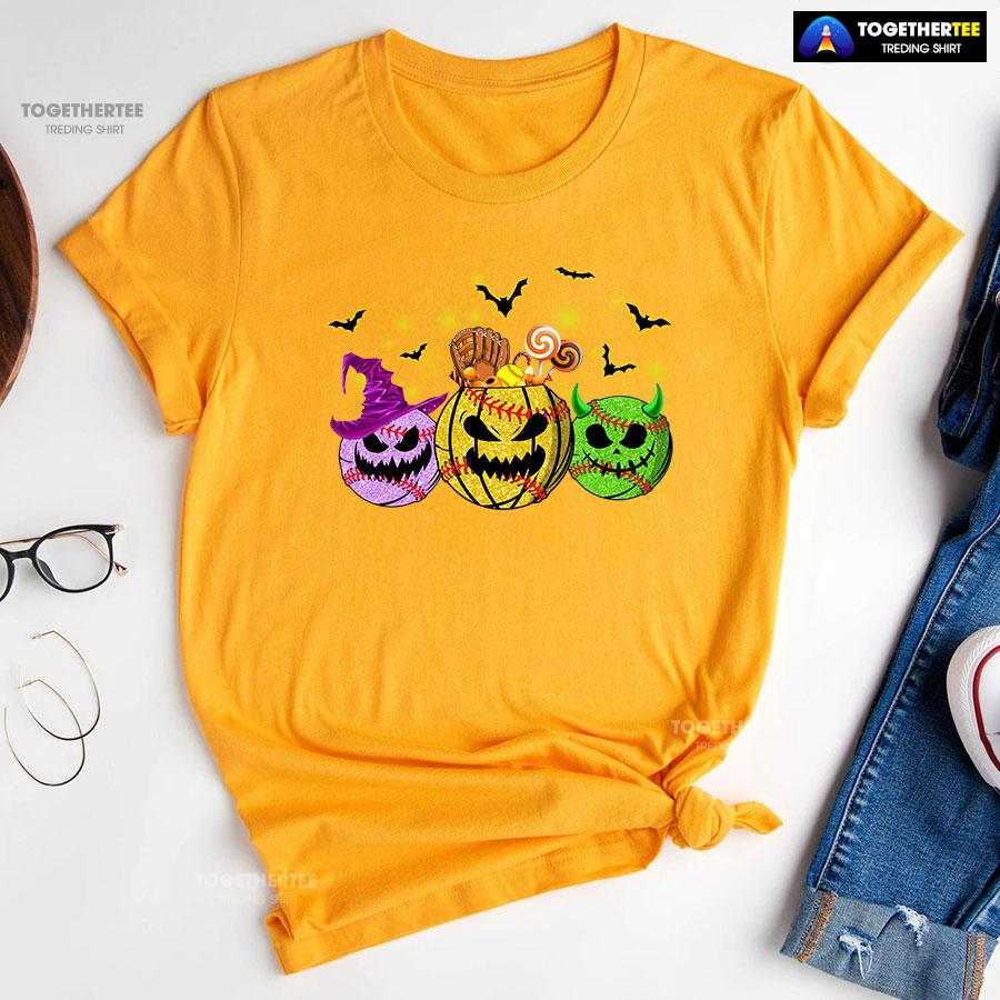 Softball Ball In Halloween Costumes For Halloween T-Shirt - Image 10