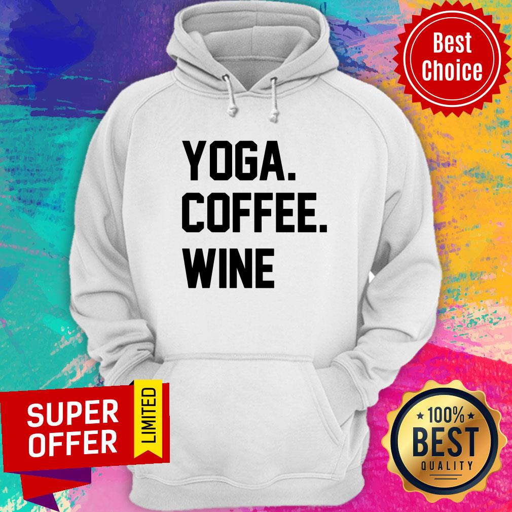 Awesome Yoga Coffee Wine Shirt - Image 2