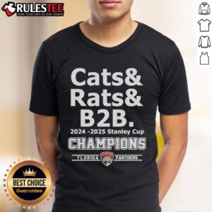 Official Cats & Rats B2B 2024-2025 Stanley Cup Champion Florida Panthers T-Shirt