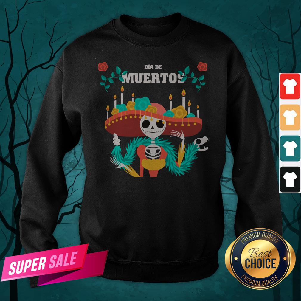 Dia De Muertos Day Dead Skeleton In Mexican Shirt - Image 2