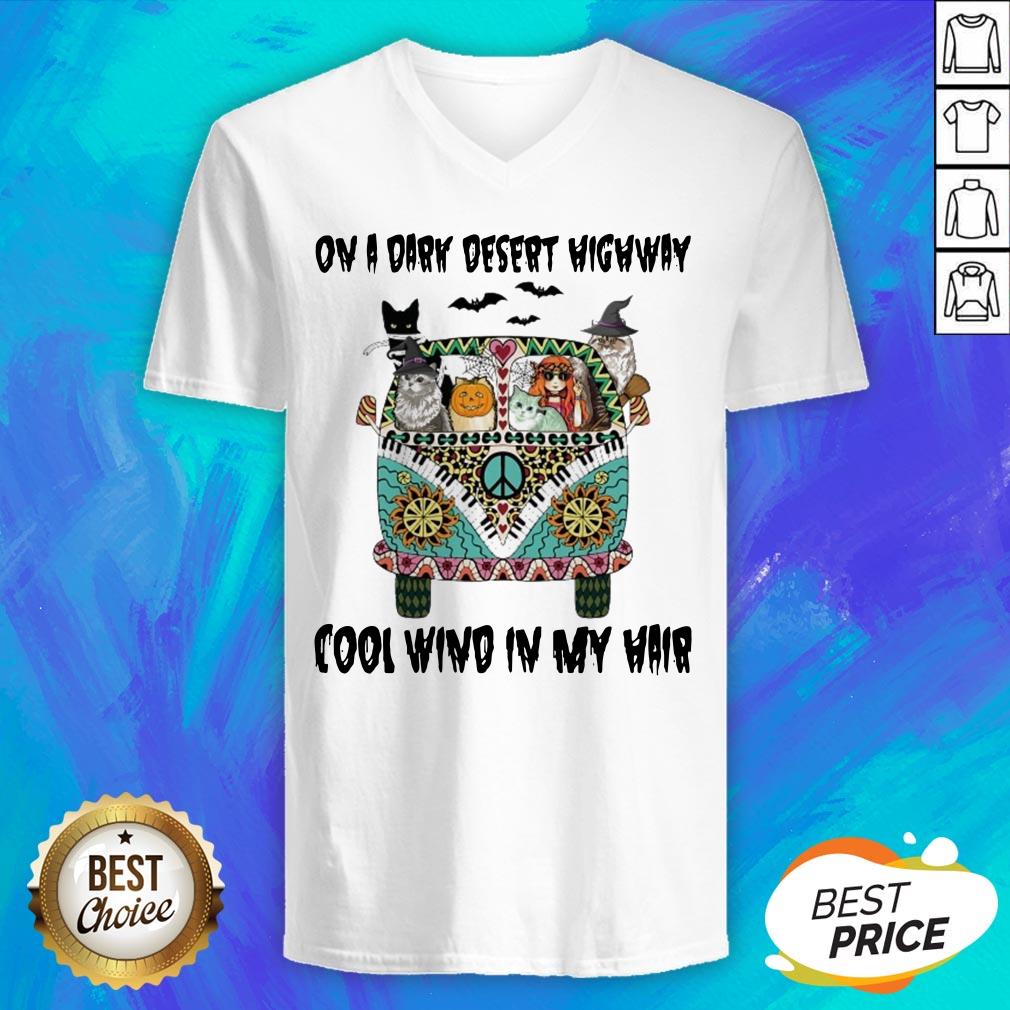 Cats On A Dark Desert Highway Cool Wind In My Hair Shirt - Image 4