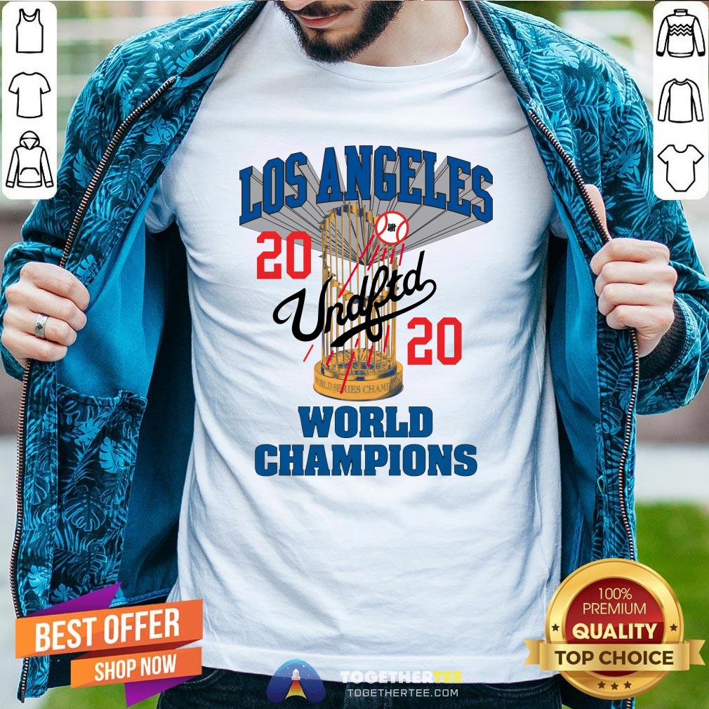 Nice Mlb Los Angeles Dodgers Undefeated 2020 World Championship Dodgers National League Champions 2020 Blue Shirt