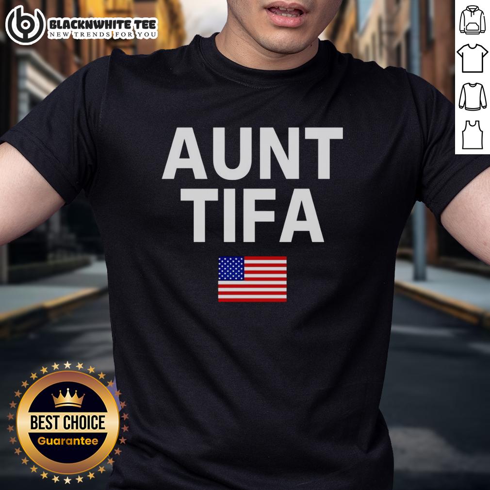 Top Aunt Tifa USA Flag T-Shirt