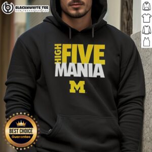 Alternative view of Nice High Five Mania Michigan Wolverines T-Shirt