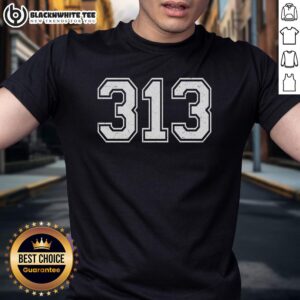 Awesome Detroit Michigan Area Code 313 T-Shirt