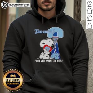 Alternative view of Good Snoopy Holding North Carolina Tar Heels Heart Forever Win Or Lose T-Shirt