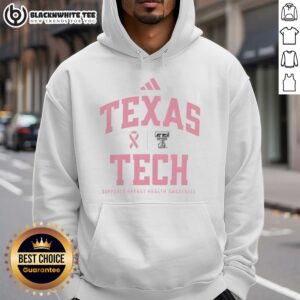 Alternative view of Nice Texas Tech Red Raiders Sideline 2025 Breast Cancer Health Awareness T-Shirt