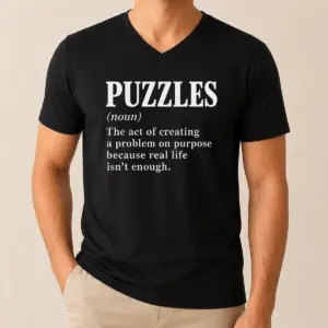 Alternative view of Awesome Funny Puzzles The Art Of Creating Problems Shirt