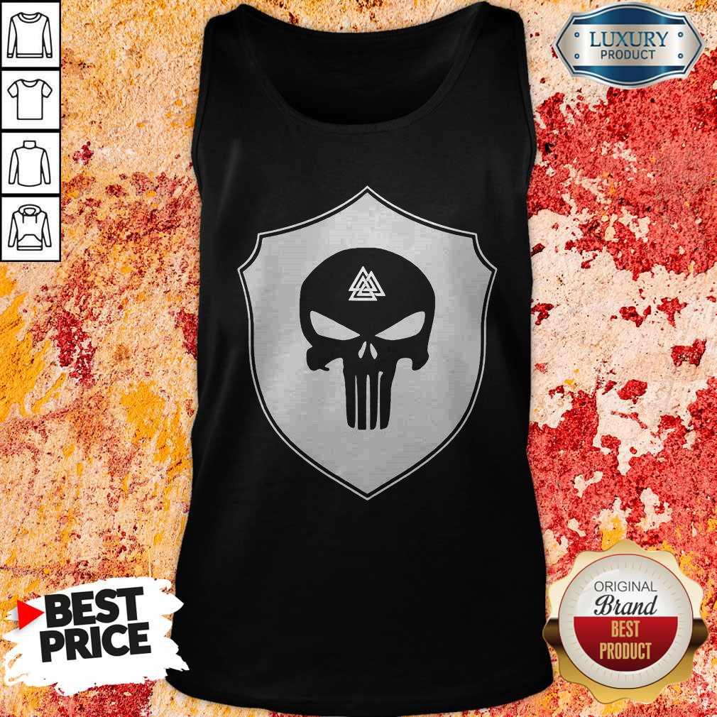 Skull Black Amon Amarth Logo Halloween Shirt - Image 3