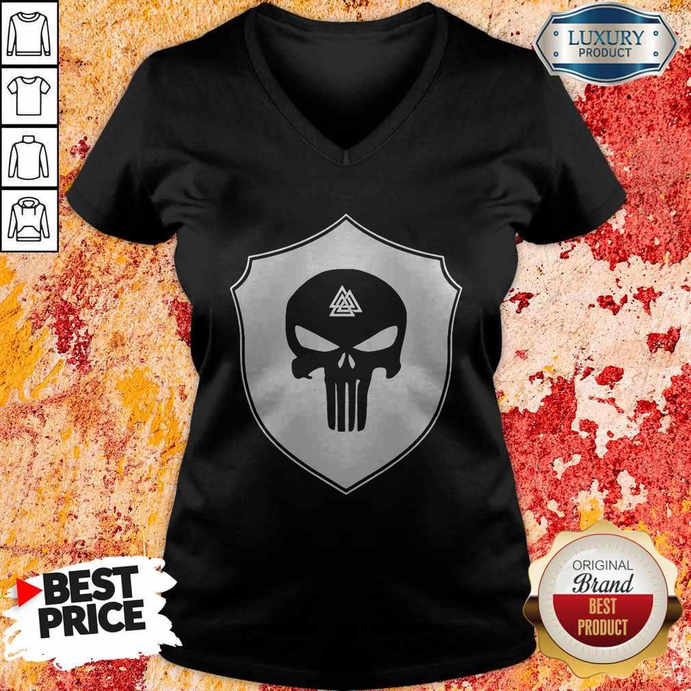 Skull Black Amon Amarth Logo Halloween Shirt - Image 2