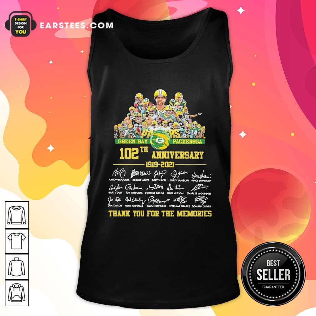 Funny Green Bay Packersga 120th Anniversary 1919 2021 Thank You For The Memories Signatures Shirt - Image 4
