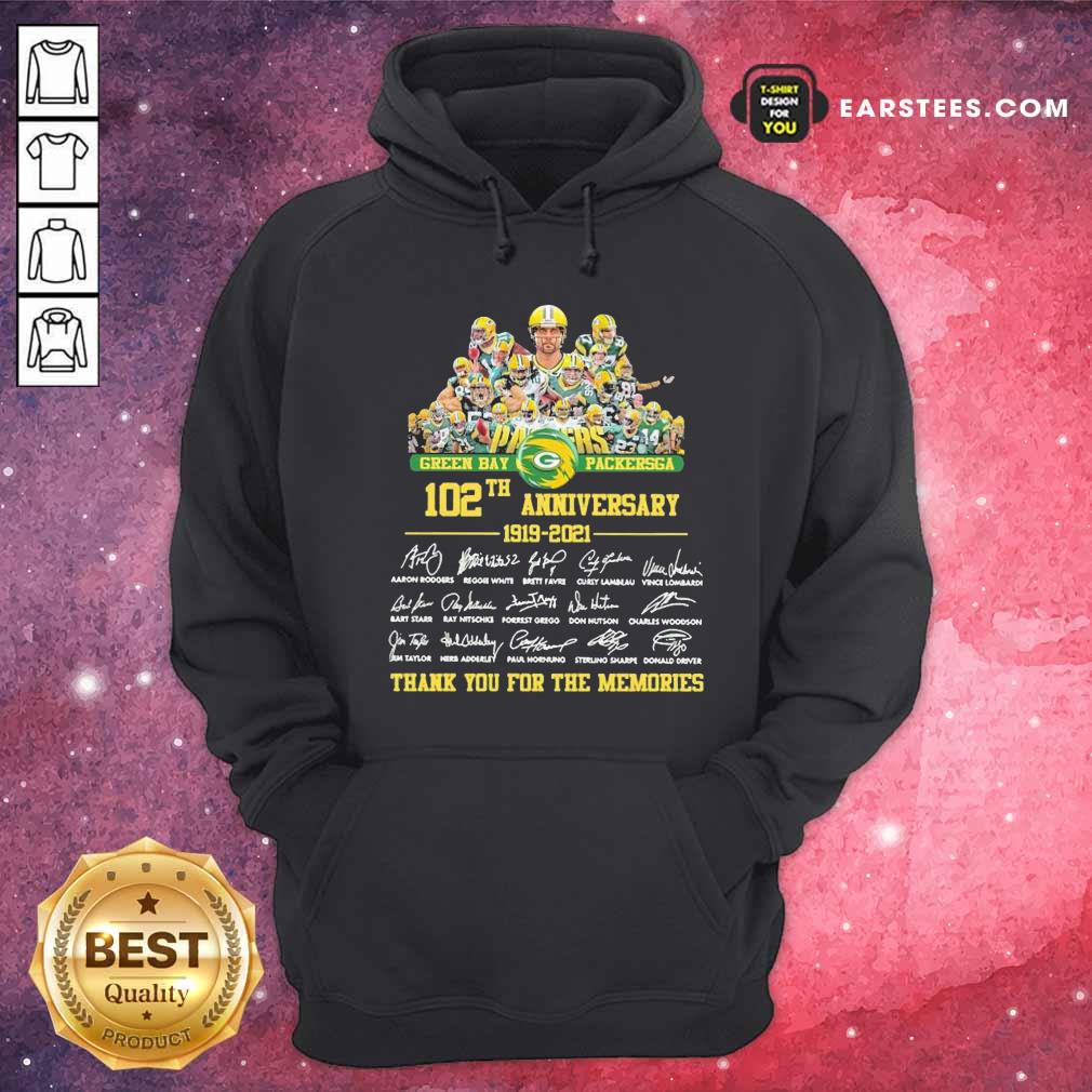 Funny Green Bay Packersga 120th Anniversary 1919 2021 Thank You For The Memories Signatures Shirt - Image 2