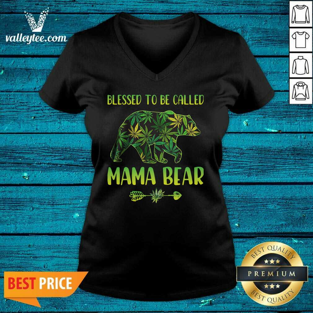 Lovely Cannabis Blessed To Be Called Mama Bear Shirt - Image 3