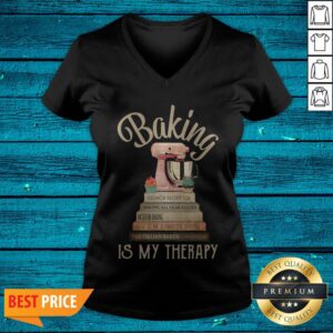 Alternative view of Nice Books Baking Is My Therapy Shirt