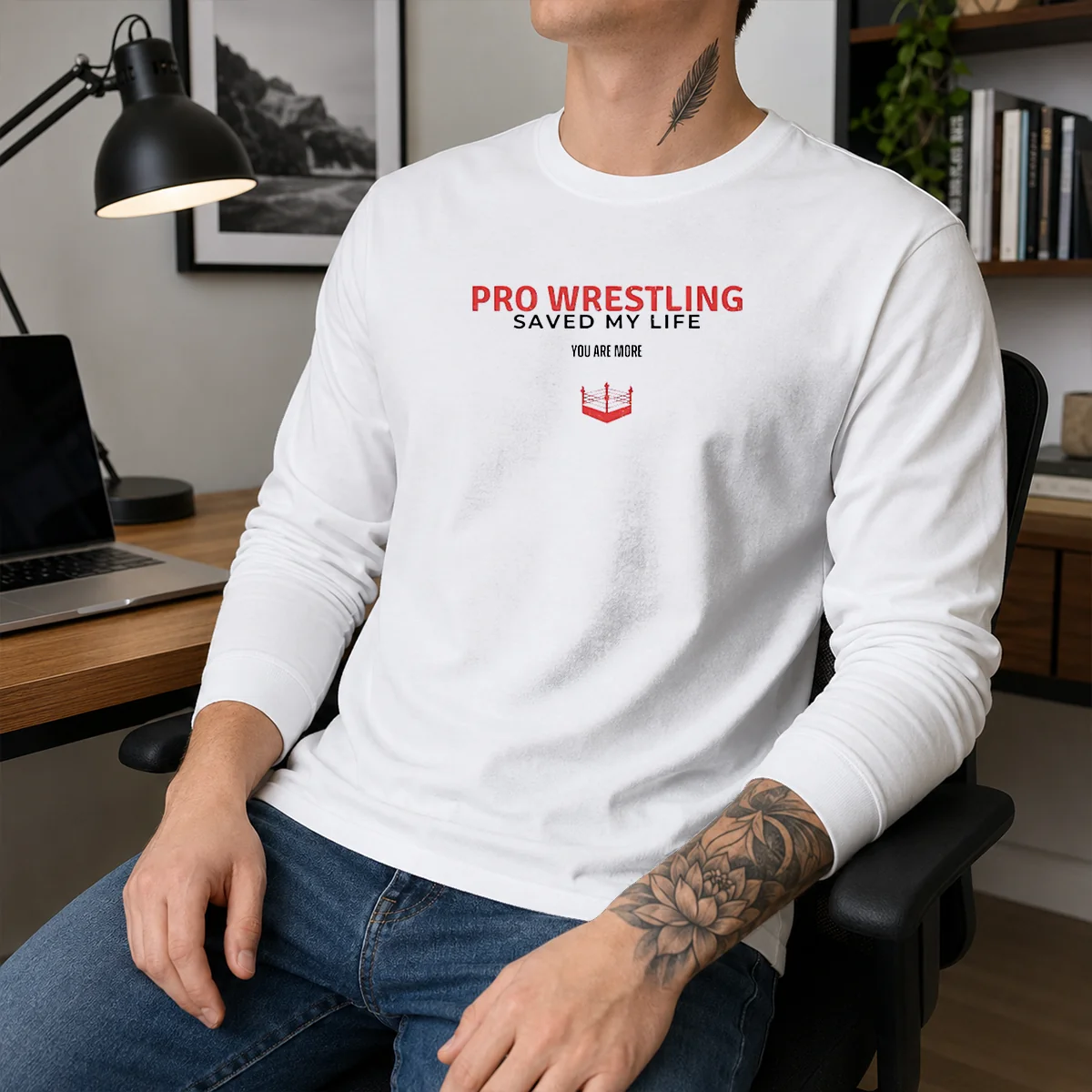 Nice Pro Wrestling Saved My Life You Are More Shirt - Image 3