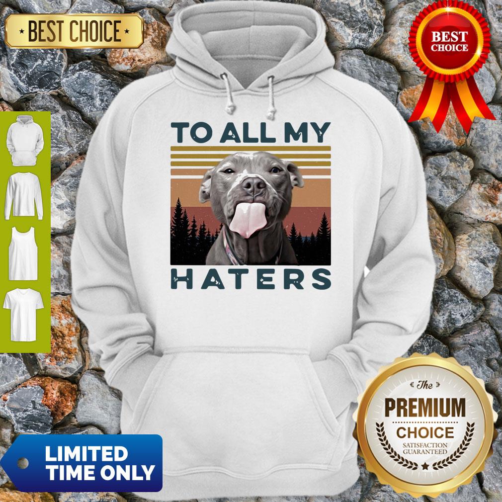 Official Pit Bull To All My Haters Vintage Shirt - Image 5