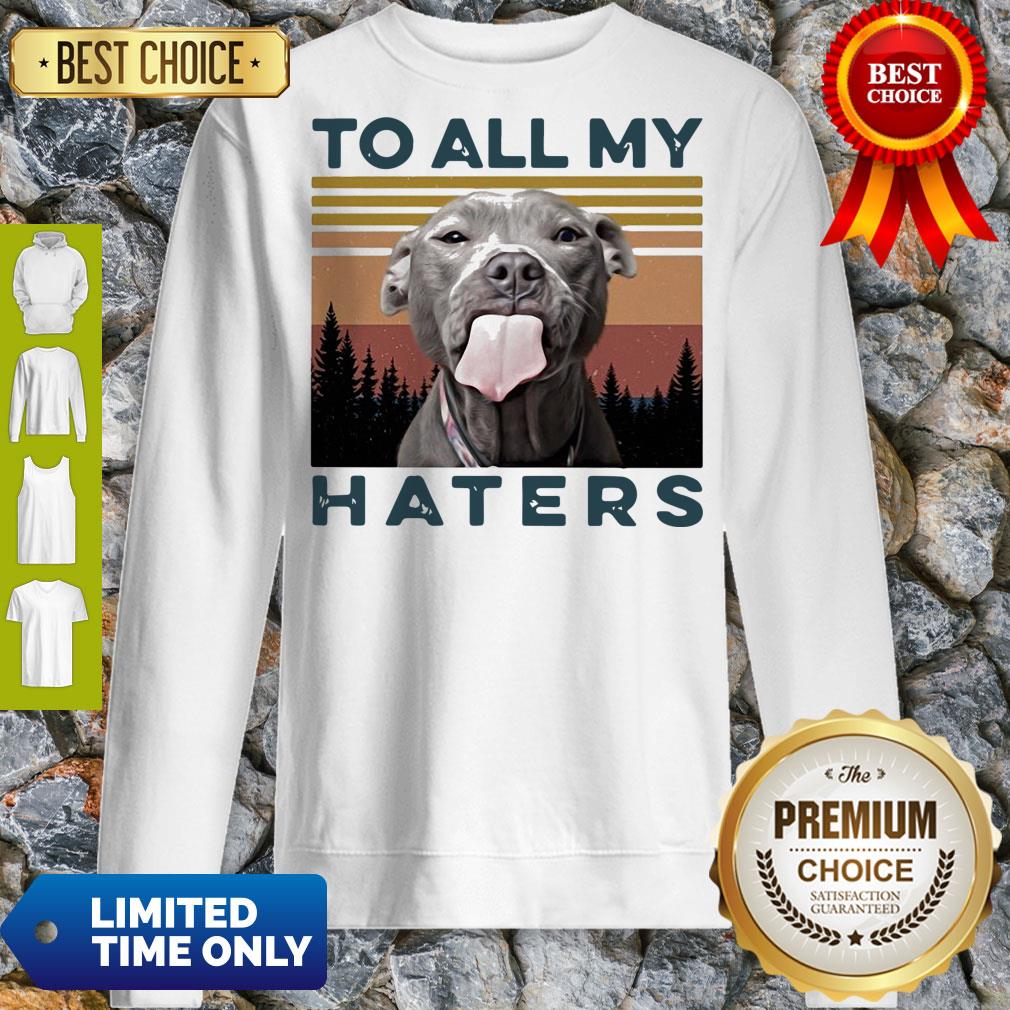 Official Pit Bull To All My Haters Vintage Shirt - Image 4