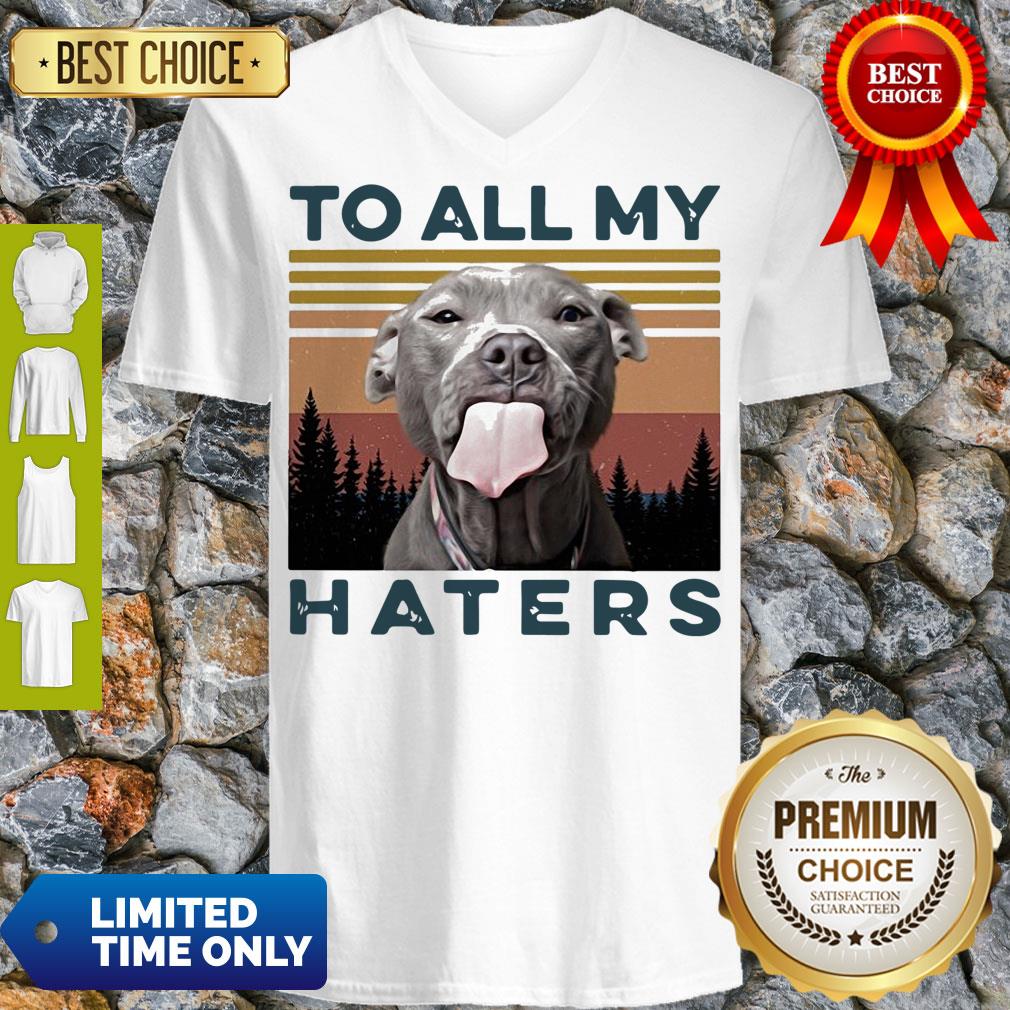 Official Pit Bull To All My Haters Vintage Shirt - Image 2