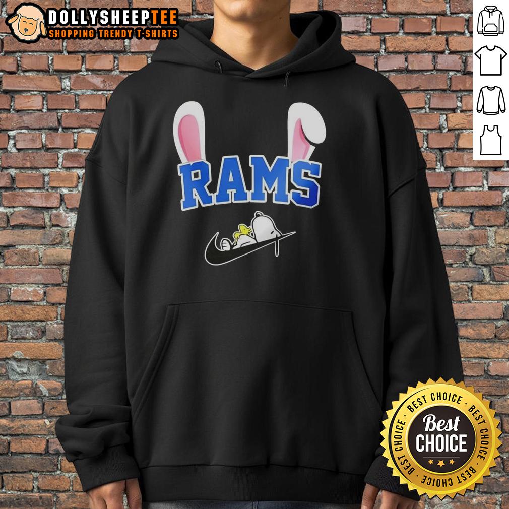 Official Los Angeles Rams X Snoopy Happy Easter T-Shirt - Image 2