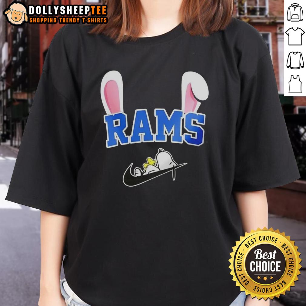 Official Los Angeles Rams X Snoopy Happy Easter T-Shirt - Image 3
