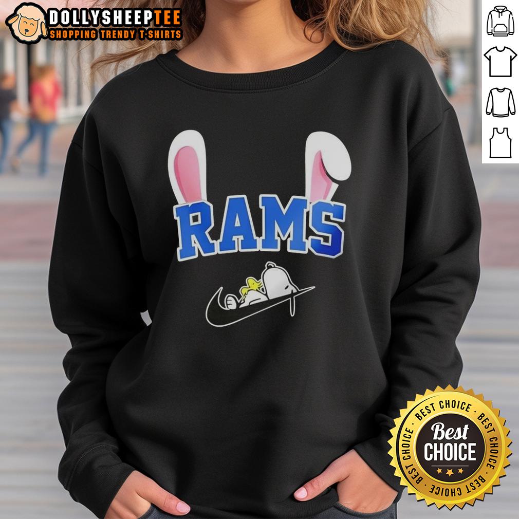 Official Los Angeles Rams X Snoopy Happy Easter T-Shirt - Image 5