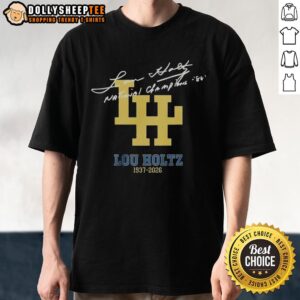 Official Lou Holtz 1937 2026 National Championships Signature T-Shirt